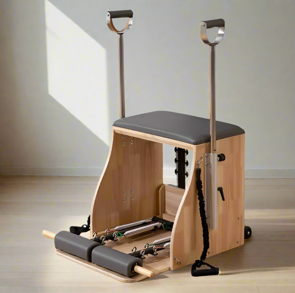 Genuine Leather & Wood Pilates Chair