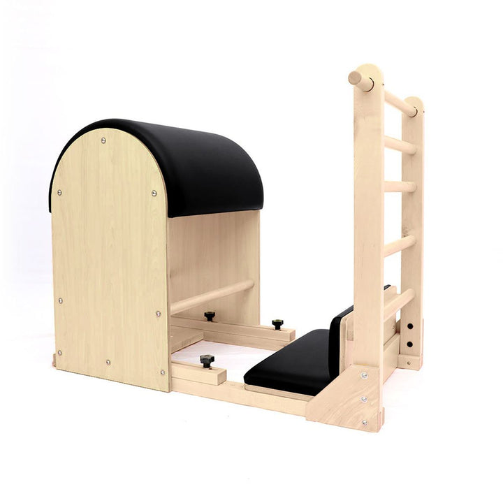 Pilates Ladder Barrel ELITE with wooden base Black